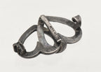 Vintage Sterling Silver Interlocking Hearts Pendant/Brooch (MISSING PIN)