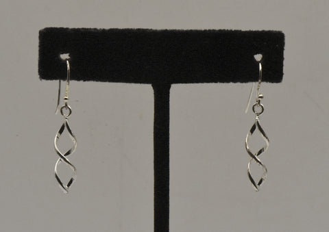 Sterling Silver Spiral Dangle Earrings