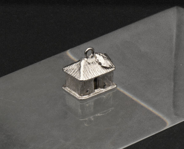 Vintage Sterling Silver Thatched Hut Charm