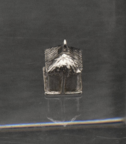 Vintage Sterling Silver Thatched Hut Charm