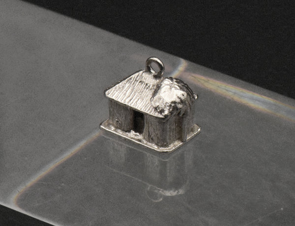 Vintage Sterling Silver Thatched Hut Charm