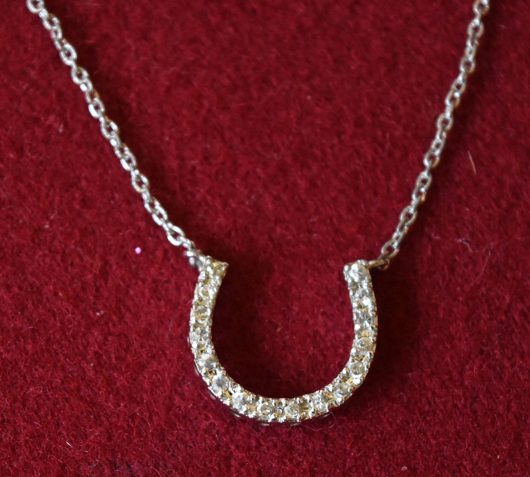Sterling Silver Chain with Horseshoe Pendant - 17"
