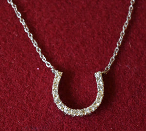 Sterling Silver Chain with Horseshoe Pendant - 17"