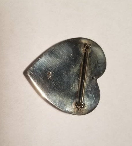 Sterling Silver Heart Brooch