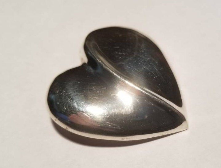 Sterling Silver Heart Brooch
