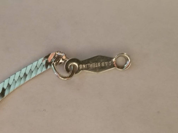 Sterling Silver Herringbone Bracelet - 7.5"