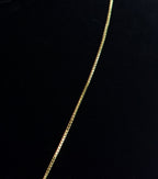 Gold Tone Sterling Silver Chain with Iridescent Heart Shape Crystal Pendant Set in Gold Tone Sterling