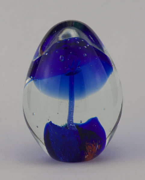 Avita, Inc. - Blue Mushroom Glass Paperweight