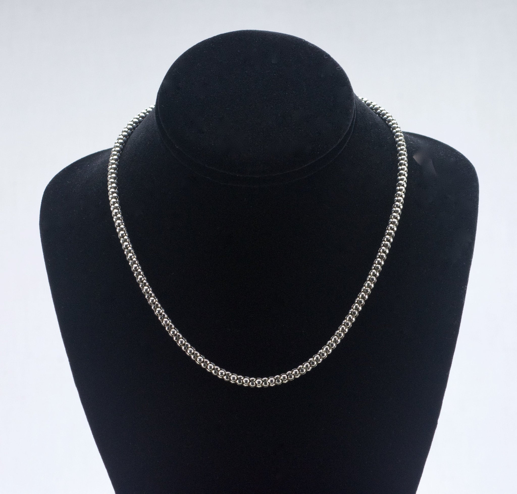 Sterling Silver Popcorn Link Chain