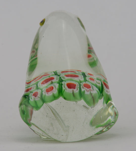 Millefiori Glass Frog Paperweight