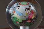 Beautifully Hand Painted Reverse Glass Chinese Paperweight