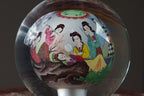 Beautifully Hand Painted Reverse Glass Chinese Paperweight