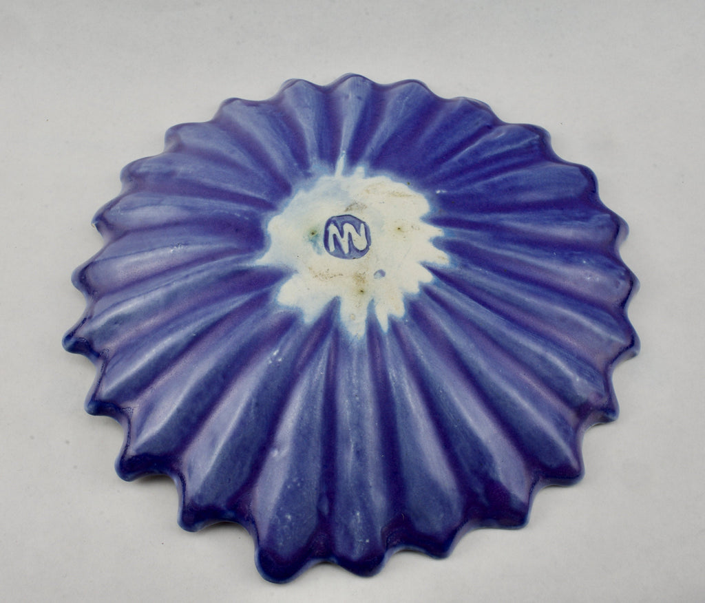Fun Rippled Handmade Art Pottery Plate