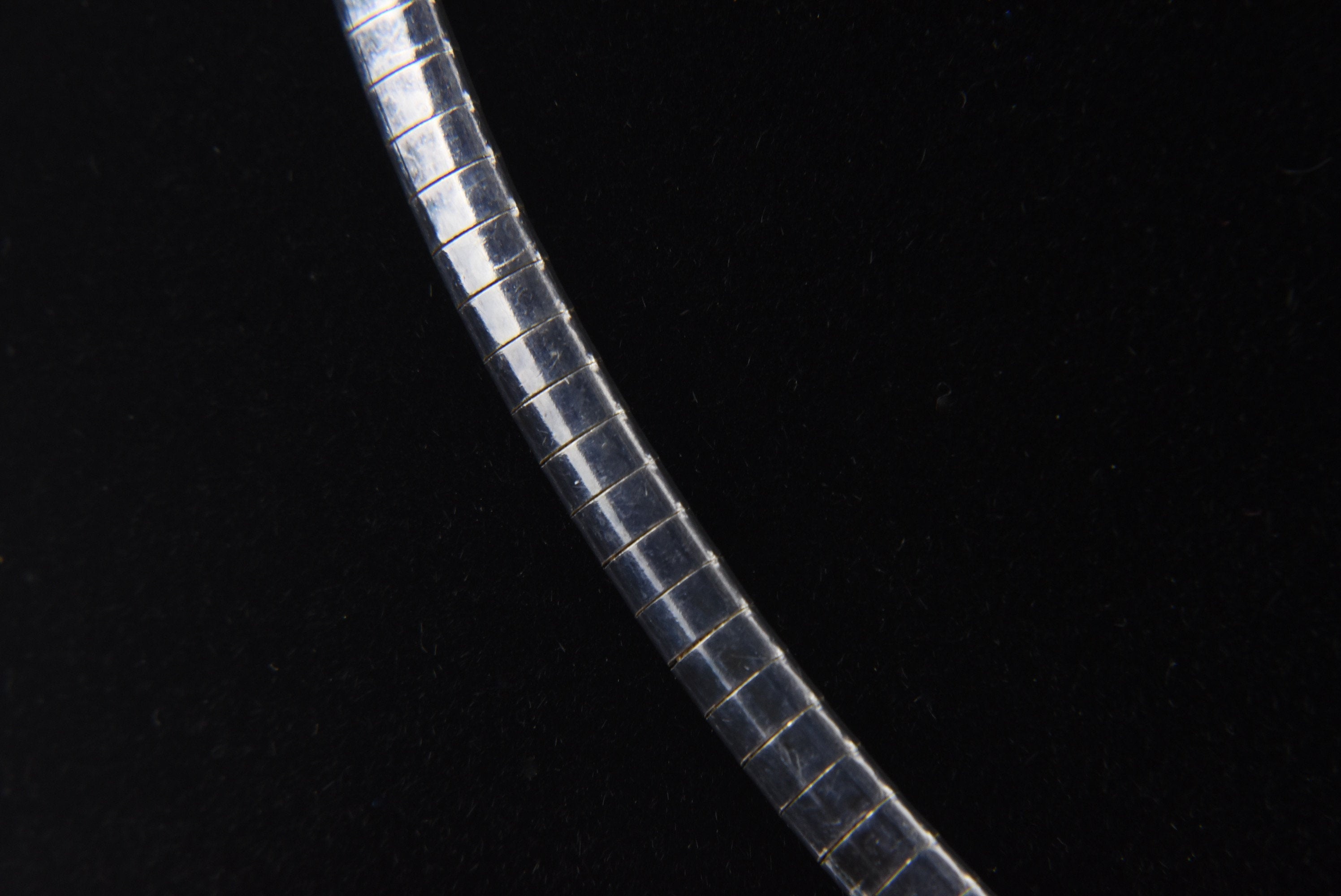 Sterling Silver Italian Omega Link Chain Necklace - 18"