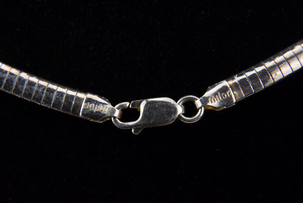 Milor - Italian Sterling Silver Omega Link Necklace - 20"