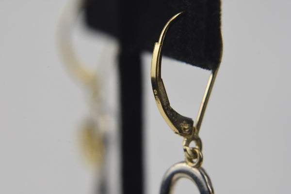 Sterling Silver and Gold Tone Heart Earrings
