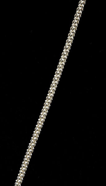 Hi-Ho Silver - Dichroic Glass Sterling Silver Pendant on Sterling Silver Popcorn Link Chain
