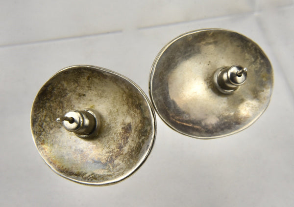 Sterling Silver Hematite Navajo Earrings