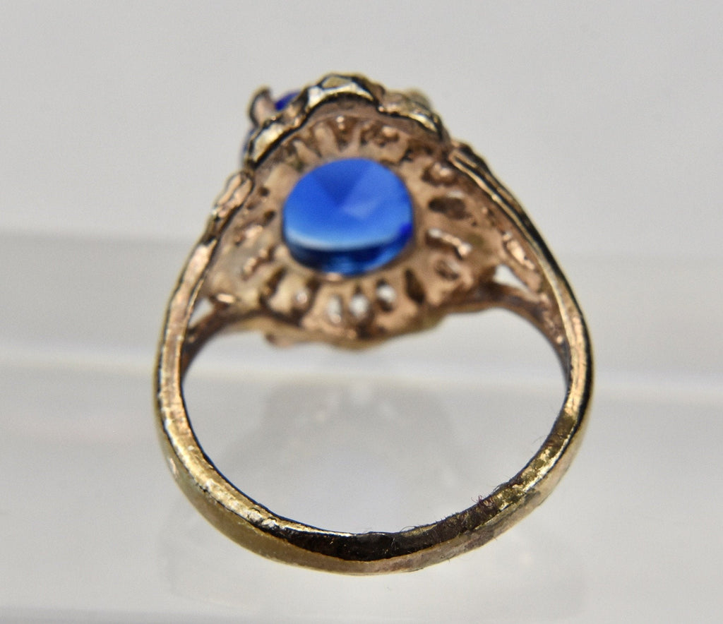 Simulated Sapphire Costume Ring - Size 8