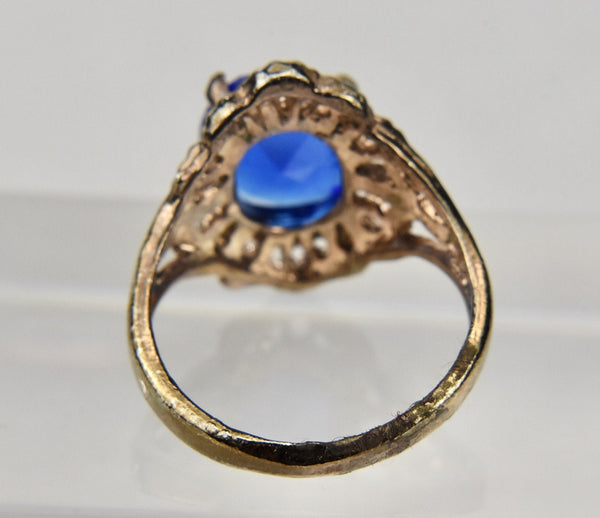 Simulated Sapphire Costume Ring - Size 8