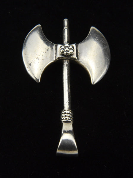 Peter Stone - Sterling Silver Double War Axe Pendant