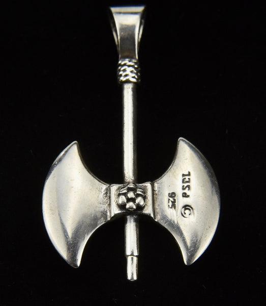 Peter Stone - Sterling Silver Double War Axe Pendant
