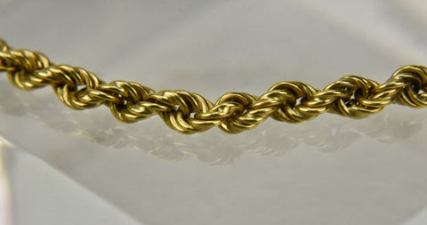 Gold Tone Sterling Silver Twist Rope Chain Italian Bracelet