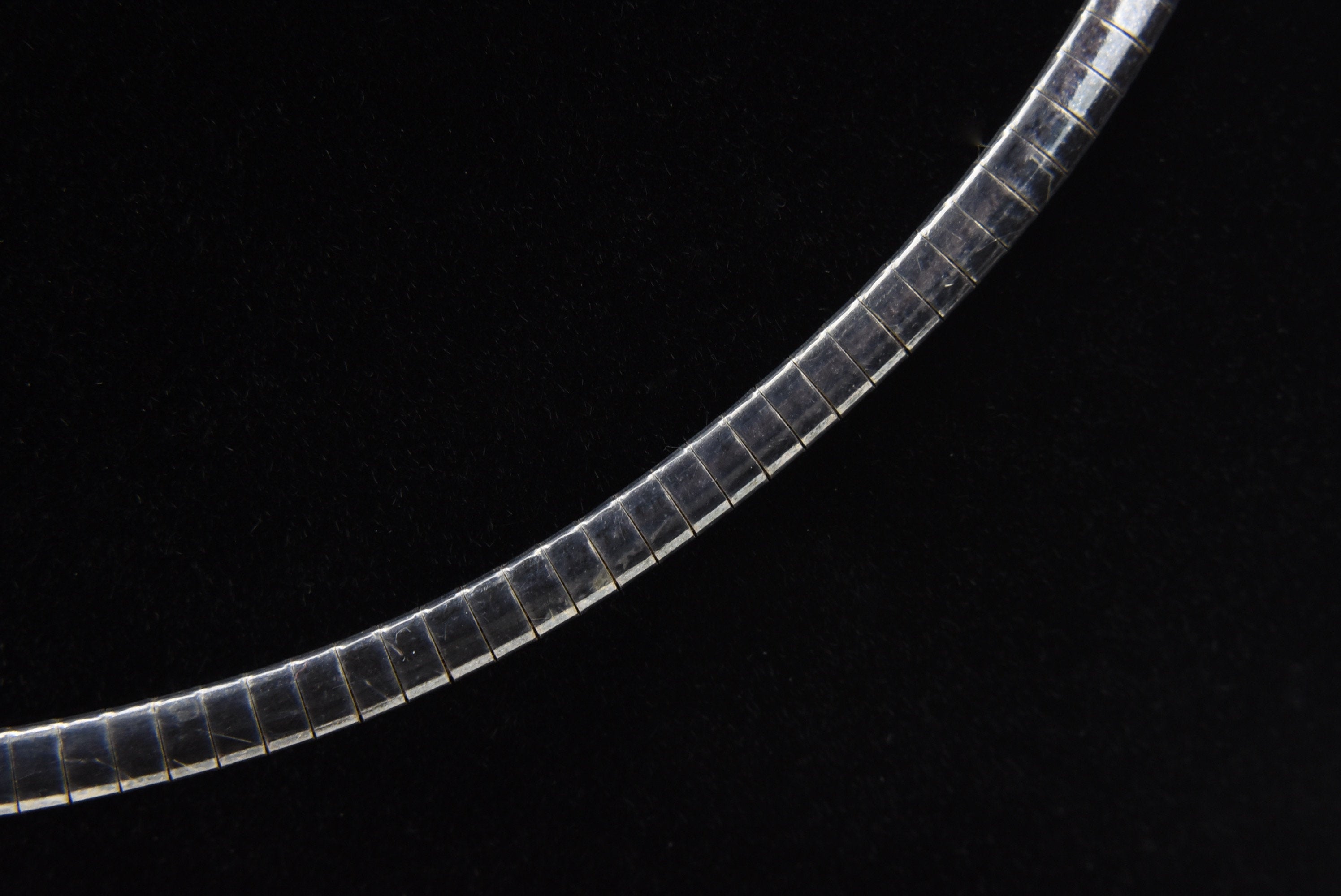 Sterling Silver Italian Omega Link Chain Necklace - 18"