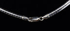 Sterling Silver Italian Omega Link Chain Necklace - 18"