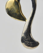 Sterling Silver and Gold Tone Heart Earrings