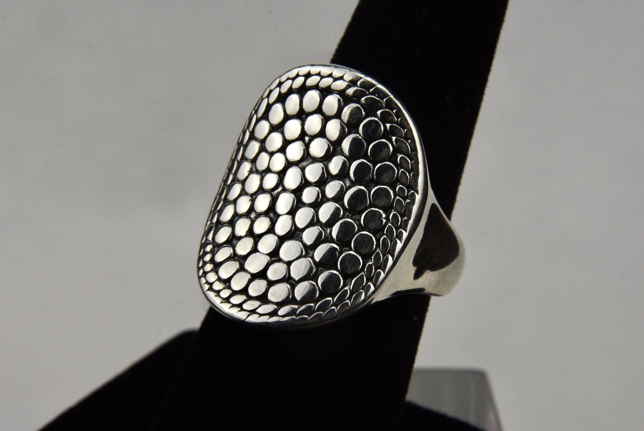 Sterling Silver Saddle Ring - Size 7