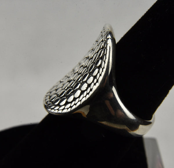 Sterling Silver Saddle Ring - Size 7