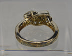 Tied Knot Ring - Gold Tone Sterling Silver with Cubic Zirconia - Size 6.25