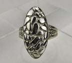 Sterling Silver Pebble Ring - Size 6.25