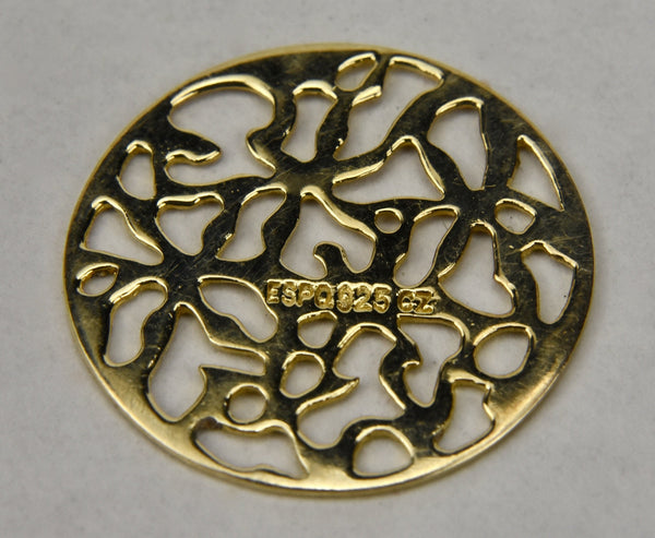 Gold Tone Sterling Silver Pendant