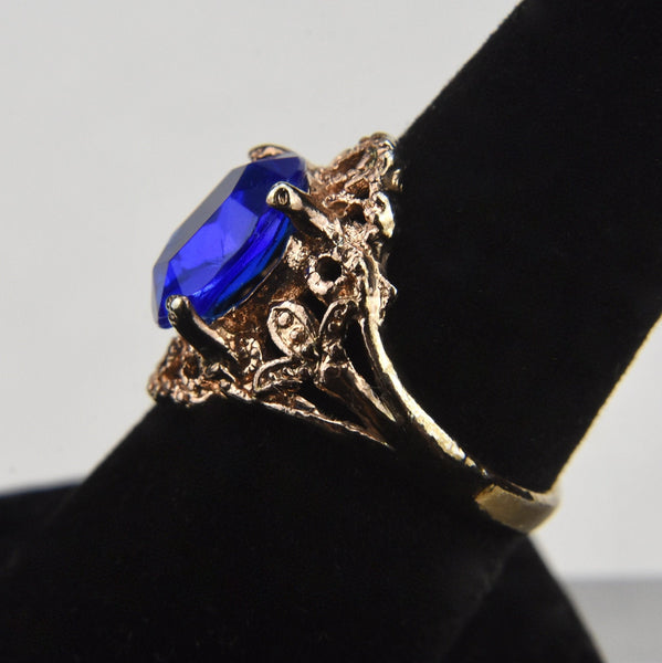 Simulated Sapphire Costume Ring - Size 8