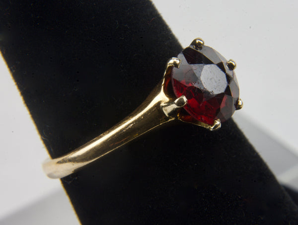 Mermod & Jaccard - 18k Solid Gold Ring with Red Spinel - Size 5.5