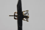 Pair of Sterling Silver Square Cut Cubic Zirconia Stud Earrings