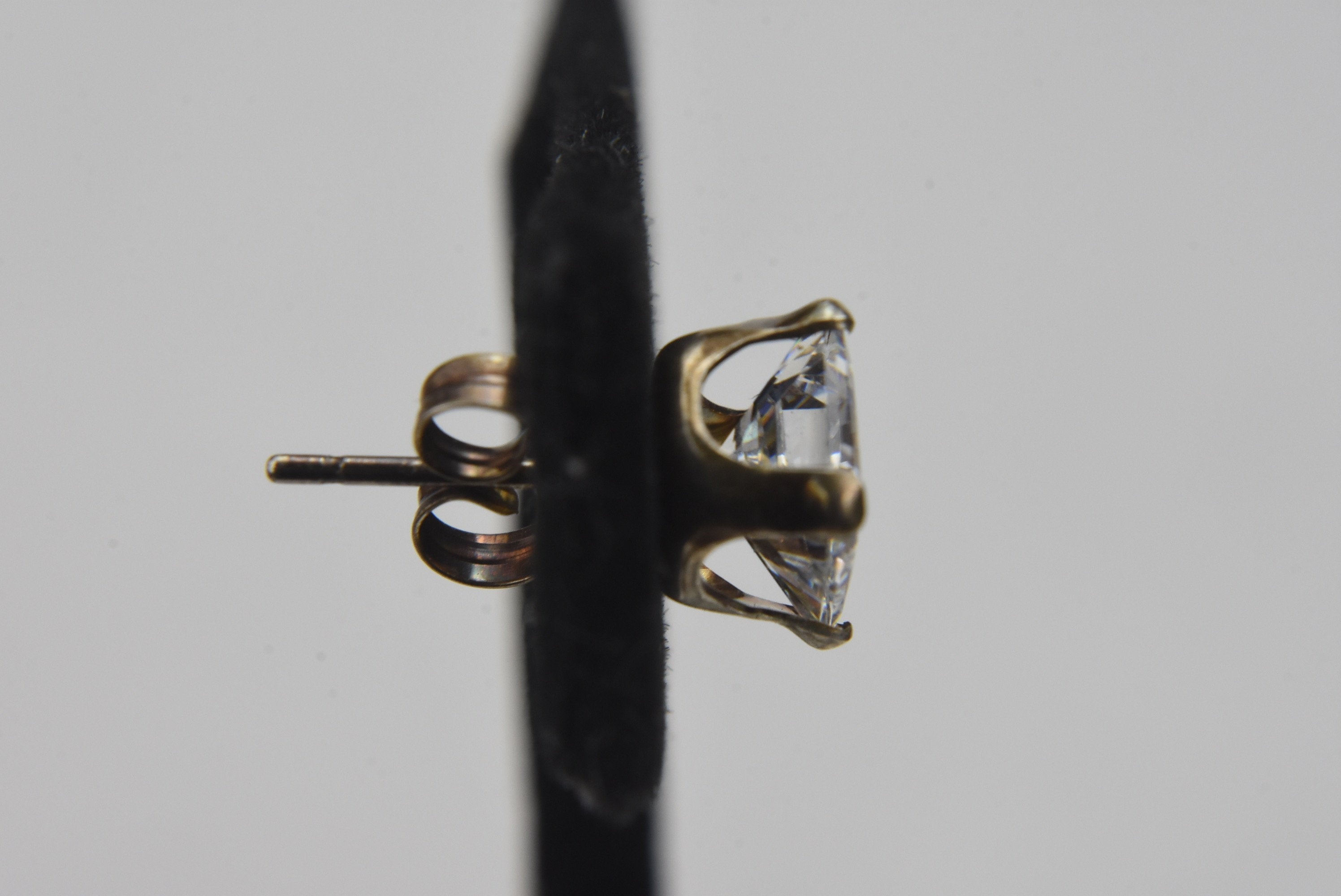 Pair of Sterling Silver Square Cut Cubic Zirconia Stud Earrings
