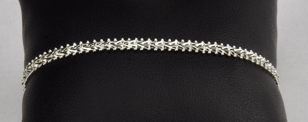 Sterling Silver Unique Link Chain Bracelet - 7.25"