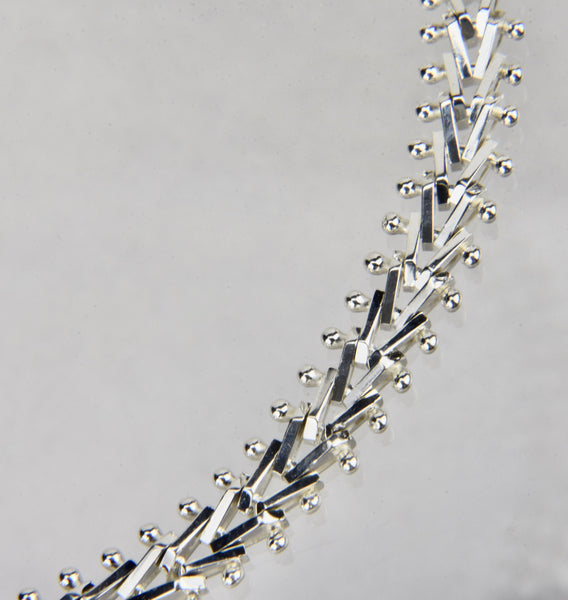 Sterling Silver Unique Link Chain Bracelet - 7.25"