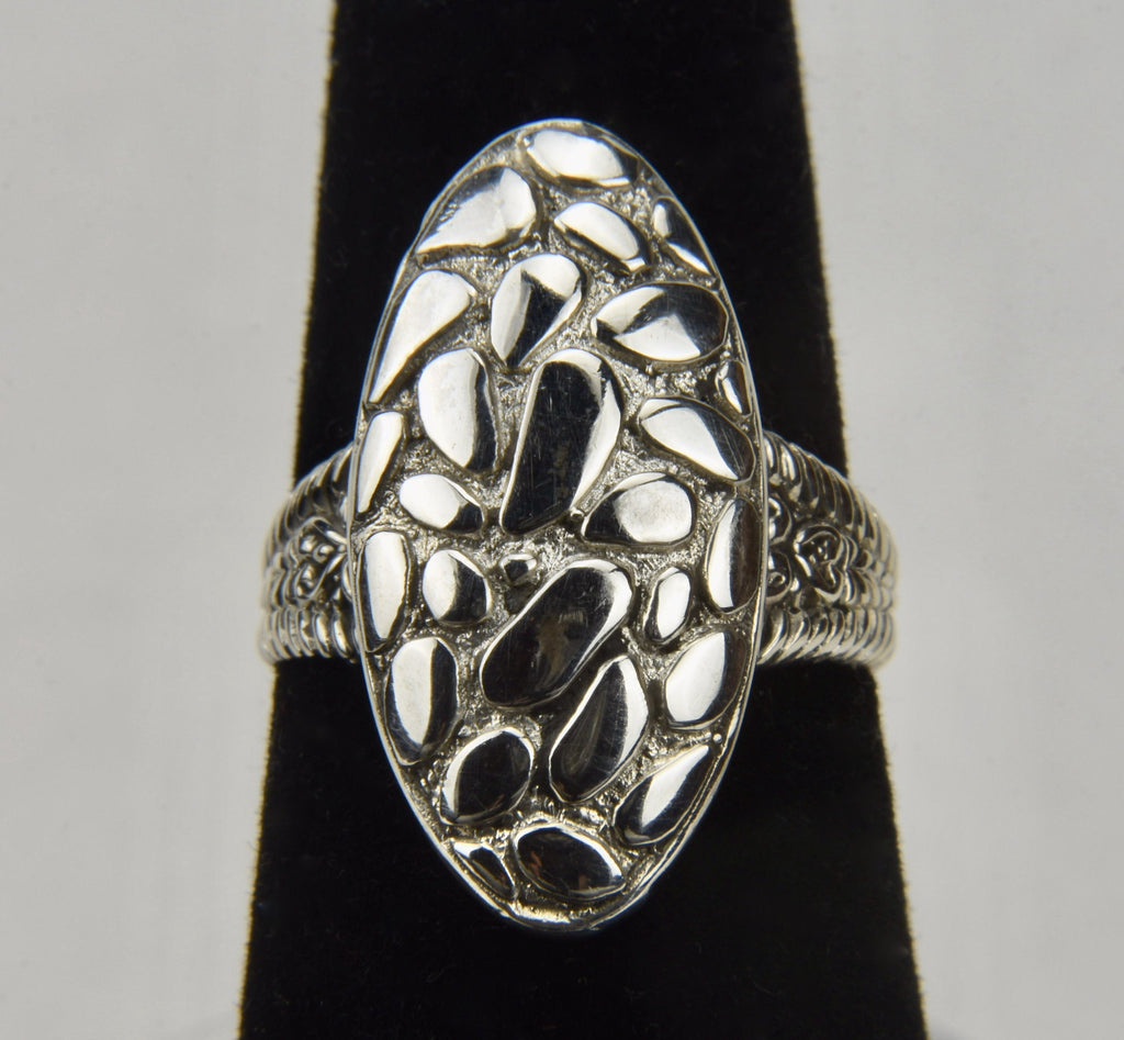 Sterling Silver Pebble Ring - Size 6.25