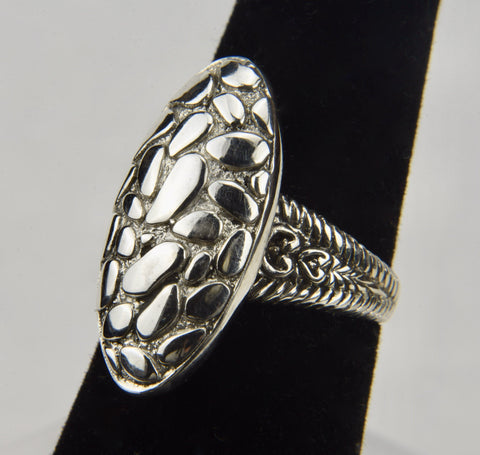 Sterling Silver Pebble Ring - Size 6.25