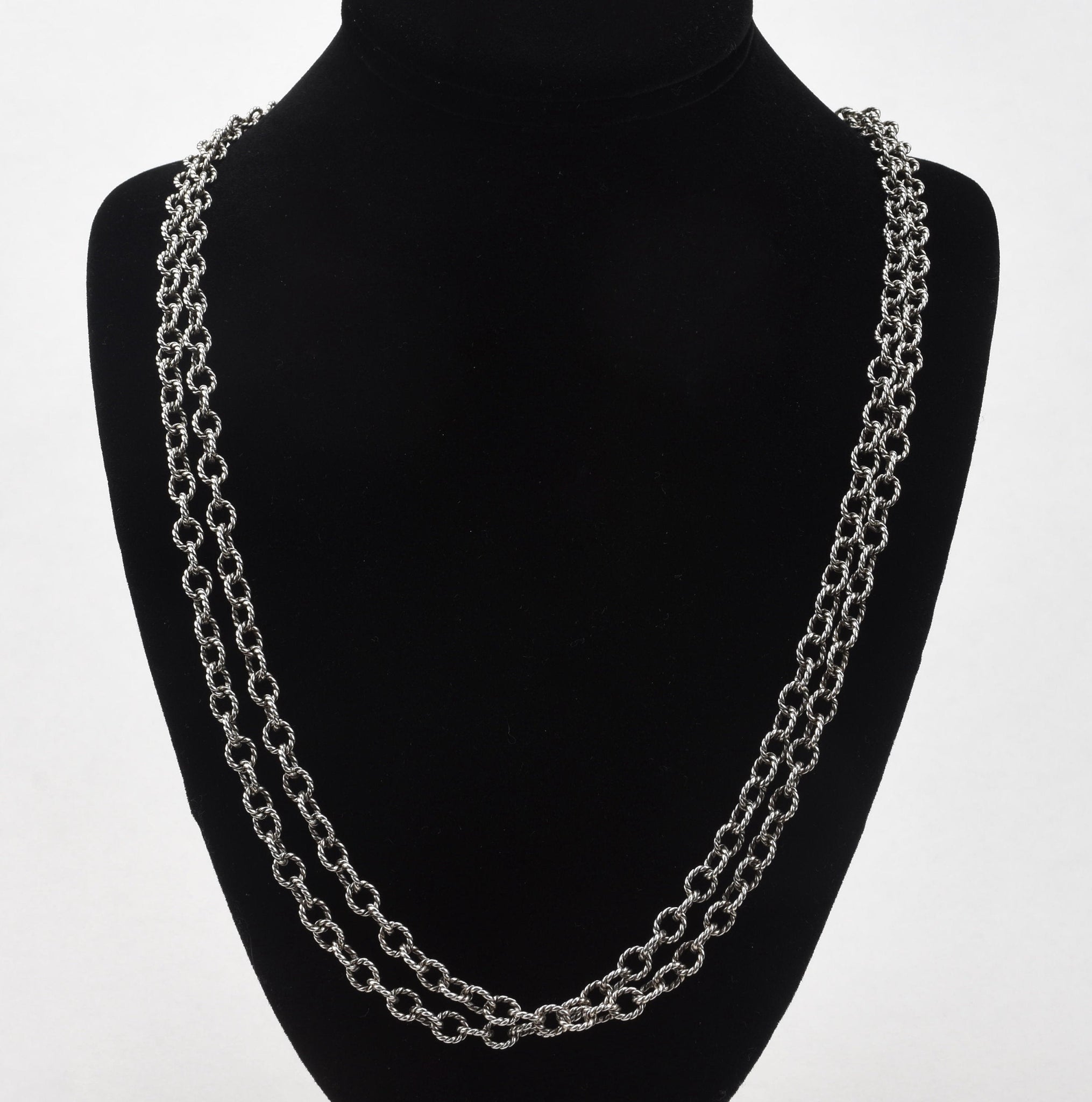 Carolyn Pollack - FIVE FOOT LONG Sterling Silver Rope Link Chain Necklace