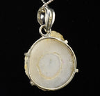 Stalactite? Slice Mounted on Sterling Pendant on Sterling Silver Chain Necklace - 24"