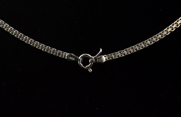 Sterling Silver Cubic Zirconia Italian Necklace - 18"