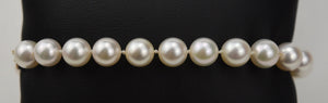 Pearl Bracelet with 14k Gold Clasp - 8"