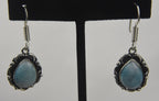 Beautiful Pair of Larimar Sterling Silver Earrings