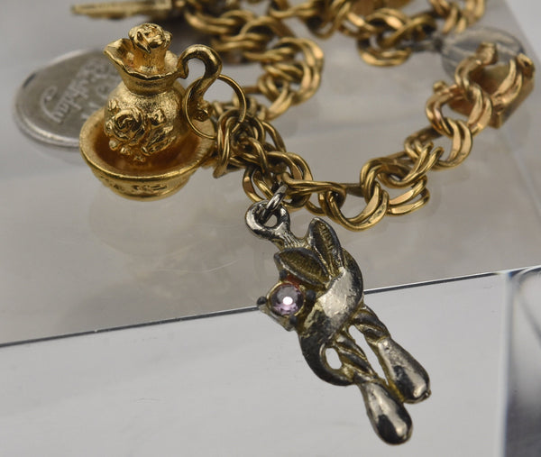 Avon - 12k Gold Filled Vintage Charm Bracelet