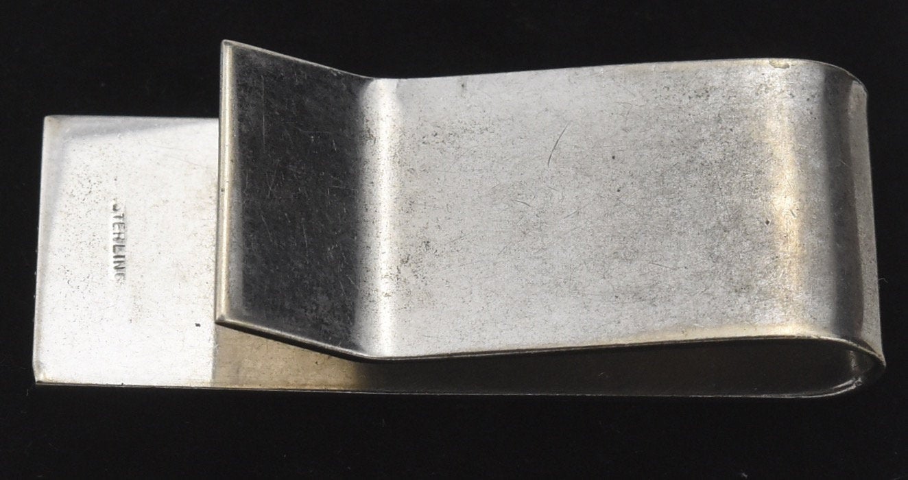 Vintage Sterling Silver Monogrammed RFK Money Clip